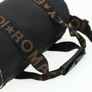 FENDI Hand Bag Nylon 2way Black Gold Auth bs34931-7