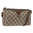 GUCCI GG Supreme Web Sherry Line Bag PVC Beige Gold 89 02 018 Auth bs34932-1