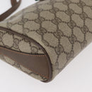 GUCCI GG Supreme Web Sherry Line Bag PVC Beige Gold 89 02 018 Auth bs34932-9