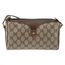 GUCCI GG Supreme Web Sherry Line Bag PVC Beige Gold 89 02 018 Auth bs34932-13