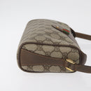 GUCCI GG Supreme Web Sherry Line Bag PVC Beige Gold 89 02 018 Auth bs34932-3