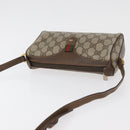 GUCCI GG Supreme Web Sherry Line Bag PVC Beige Gold 89 02 018 Auth bs34932-6