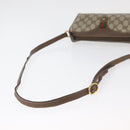 GUCCI GG Supreme Web Sherry Line Bag PVC Beige Gold 89 02 018 Auth bs34932-7