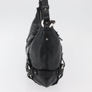 BALLY Shoulder Bag Leather Black Silver Auth bs34934A-5