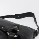 BALLY Shoulder Bag Leather Black Silver Auth bs34934A-9