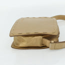 BOTTEGA VENETA Shoulder Bag Leather Gold Auth bs34935-5