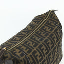 FENDI Zucca Canvas Hand Bag Black Brown Auth bs34936-9