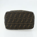 FENDI Zucca Canvas Hand Bag Black Brown Auth bs34936-5