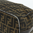 FENDI Zucca Canvas Hand Bag Black Brown Auth bs34936-8