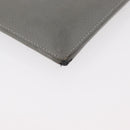 Christian Dior Clutch Bag Leather Gray Silver Auth bs34937-15