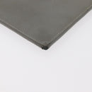 Christian Dior Clutch Bag Leather Gray Silver Auth bs34937-16