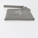 Christian Dior Clutch Bag Leather Gray Silver Auth bs34937-3