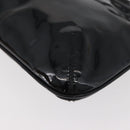 Salvatore Ferragamo Gancini Shoulder Bag Patent leather Black Gold Auth bs34939-14