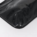 Salvatore Ferragamo Gancini Shoulder Bag Patent leather Black Gold Auth bs34939-15