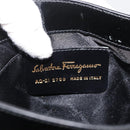 Salvatore Ferragamo Gancini Shoulder Bag Patent leather Black Gold Auth bs34939-12