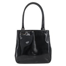 Salvatore Ferragamo Tote Bag Patent leather Black Silver Auth bs34940-13