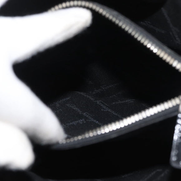 Salvatore Ferragamo Tote Bag Patent leather Black Silver Auth bs34940