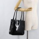 Salvatore Ferragamo Tote Bag Patent leather Black Silver Auth bs34940-27