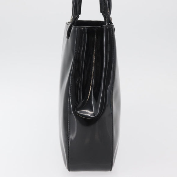 Salvatore Ferragamo Tote Bag Patent leather Black Silver Auth bs34940