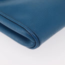 CELINE Circle Shoulder Bag Leather Blue Gold Auth bs34941-10