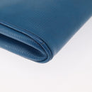 CELINE Circle Shoulder Bag Leather Blue Gold Auth bs34941-12