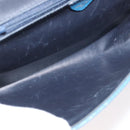 CELINE Circle Shoulder Bag Leather Blue Gold Auth bs34941-17