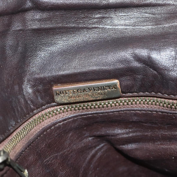 BOTTEGA VENETA INTRECCIATO Shoulder Bag Leather Brown Auth bs34942
