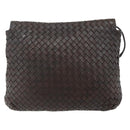 BOTTEGA VENETA INTRECCIATO Shoulder Bag Leather Brown Auth bs34942-2