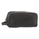 BOTTEGA VENETA INTRECCIATO Clutch Bag Leather Brown Auth bs34943-1