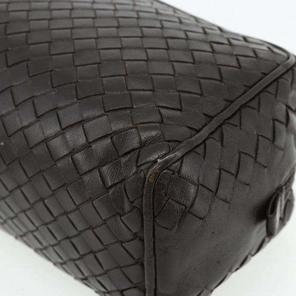 BOTTEGA VENETA INTRECCIATO Clutch Bag Leather Brown Auth bs34943