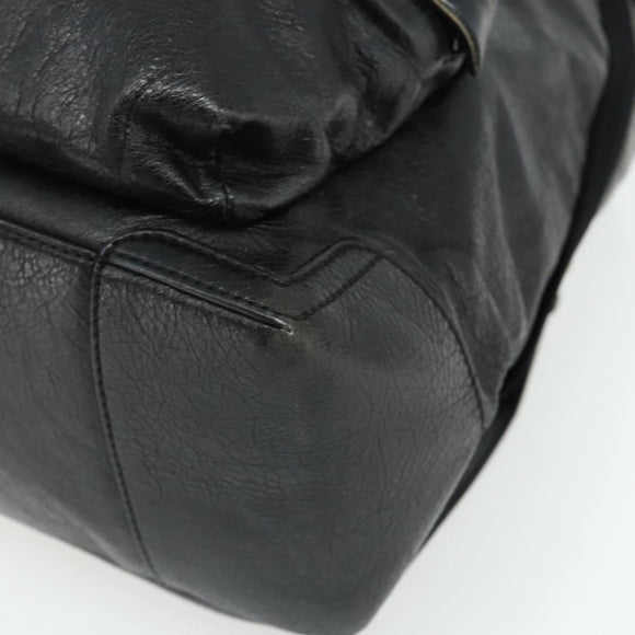 BALENCIAGA Backpack Leather Black Silver 409010 Auth bs34947