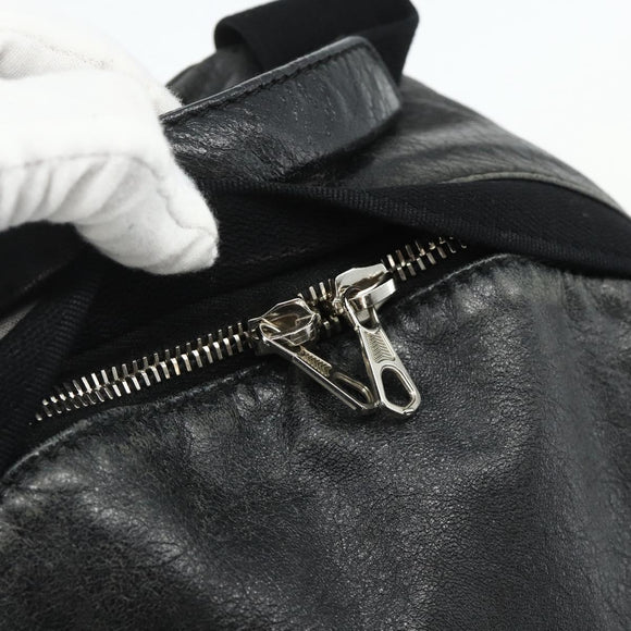 BALENCIAGA Backpack Leather Black Silver 409010 Auth bs34947