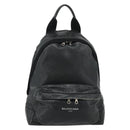 BALENCIAGA Backpack Leather Black Silver 409010 Auth bs34947-2
