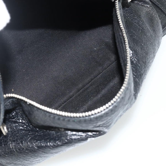 BALENCIAGA Backpack Leather Black Silver 409010 Auth bs34947