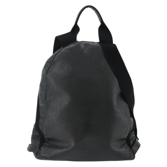 BALENCIAGA Backpack Leather Black Silver 409010 Auth bs34947