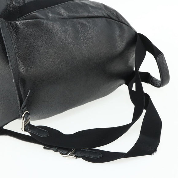 BALENCIAGA Backpack Leather Black Silver 409010 Auth bs34947