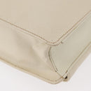 PRADA Business Bag Safiano leather Ivory Silver Auth bs34948A-14