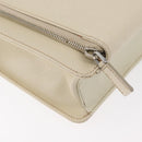 PRADA Business Bag Safiano leather Ivory Silver Auth bs34948A-16