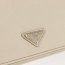 PRADA Business Bag Safiano leather Ivory Silver Auth bs34948A-17