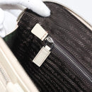 PRADA Business Bag Safiano leather Ivory Silver Auth bs34948A-22