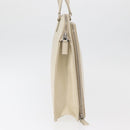 PRADA Business Bag Safiano leather Ivory Silver Auth bs34948A-3
