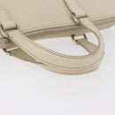 PRADA Business Bag Safiano leather Ivory Silver Auth bs34948A-7