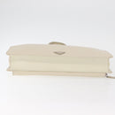 PRADA Business Bag Safiano leather Ivory Silver Auth bs34948A-5