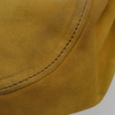 Miu Miu Hand Bag Suede 2way Yellow Gold Auth bs34949-17