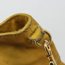 Miu Miu Hand Bag Suede 2way Yellow Gold Auth bs34949-10