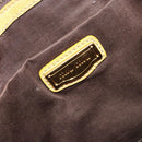 Miu Miu Hand Bag Suede 2way Yellow Gold Auth bs34949-21