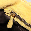 Miu Miu Hand Bag Suede 2way Yellow Gold Auth bs34949-24