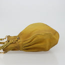 Miu Miu Hand Bag Suede 2way Yellow Gold Auth bs34949-4