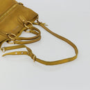 Miu Miu Hand Bag Suede 2way Yellow Gold Auth bs34949-9