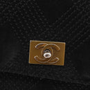 CHANEL Wild Stitch Chain Shoulder Bag Wildleder Schwarz Gold CC Auth bs34950A-18